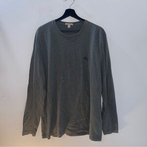 Men’s Burberry Brit Long Sleeve Cotton Shirt Green Size XL * Small Flaw